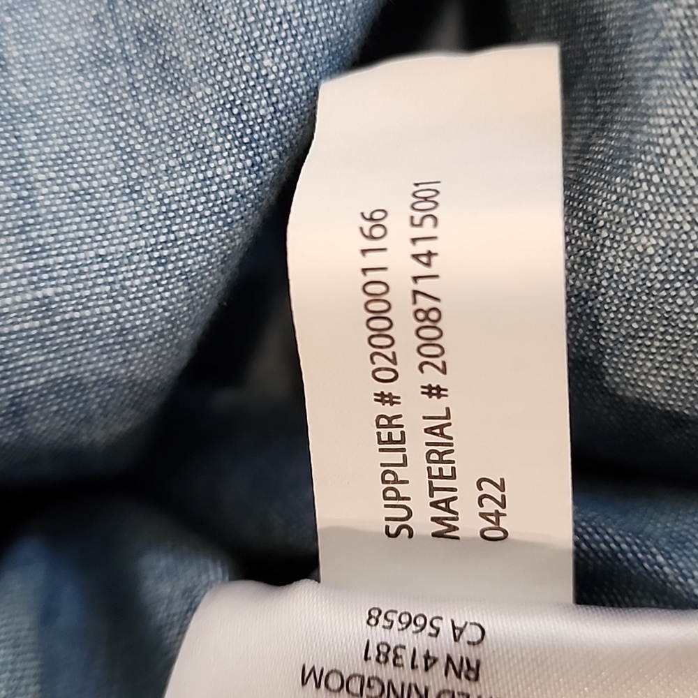 Lauren Ralph Lauren Black Label Dress Chambray Drawstring Waist Shirt Dress sz 6 - Picture 9 of 11